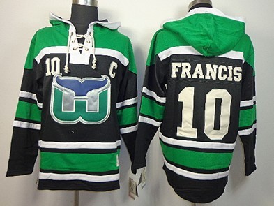 Old Time Hockey Hartford Whalers #10 Ron Francis Black Hoodie