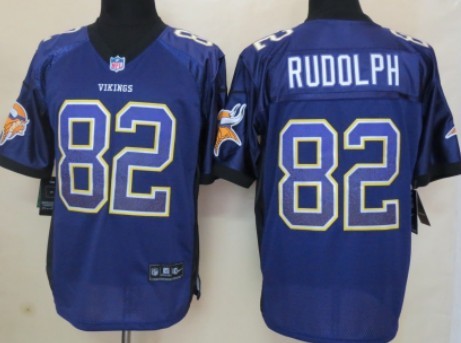 Nike Minnesota Vikings #82 Kyle Rudolph Drift Fashion Purple Elite Jersey