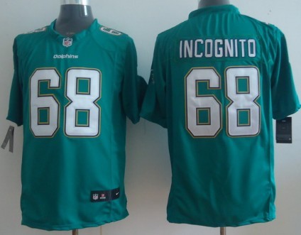 Nike Miami Dolphins #68 Richie Incognito 2013 Green Game Jersey 