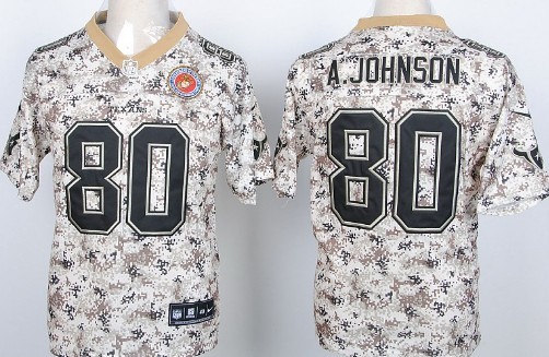 Nike Houston Texans #80 Andre Johnson 2013 USMC Camo Elite Jersey