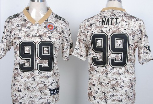 Nike Houston Texans #99 J.J. Watt 2013 USMC Camo Elite Jersey