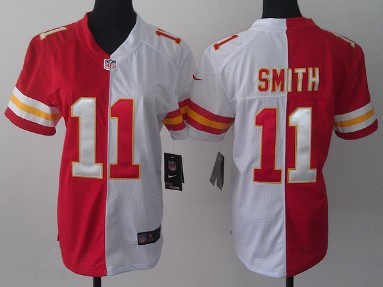 Nike Kansas City Chiefs #11 Alex Smith Red/White Two Tone Womens Jersey