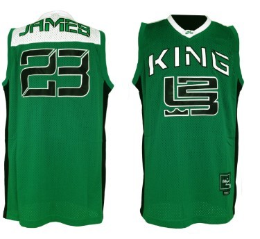 Nike Air King #23 Lebron James Green Jersey