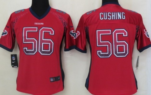 Nike Houston Texans #56 Brian Cushing Drift Fashion Red Womens Jersey 