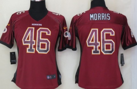 Nike Washington Redskins #46 Alfred Morris Drift Fashion Red Womens Jersey 