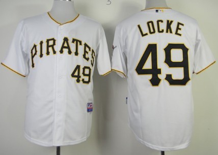 Pittsburgh Pirates #49 Jeff Locke White Jersey 