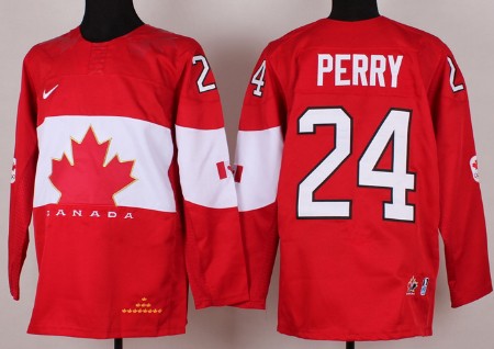 2014 Olympics Canada #24 Corey Perry Red Jersey 