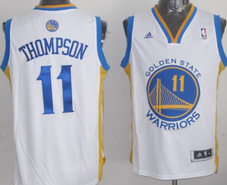 Golden State Warriors #11 Klay Thompson Revolution 30 Swingman White Jersey 