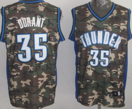 Oklahoma City Thunder #35 Kevin Durant Camo Fashion Jersey