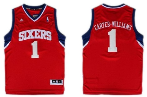 Philadelphia 76ers #1 Michael Carter -Williams Revolution 30 Swingman Red Jersey 