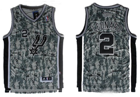 San Antonio Spurs #2 Kawhi Leonard Revolution 30 Swingman Camo Jersey 