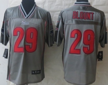 Nike New England Patriots #29 LeGarrette Blount 2013 Gray Vapor Elite Jersey 