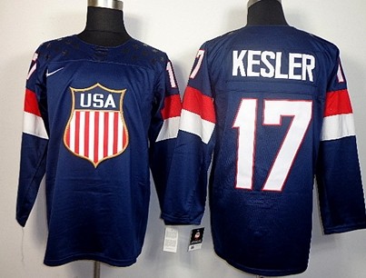 2014 Olympics USA #17 Ryan Kesler Navy Blue Jersey 