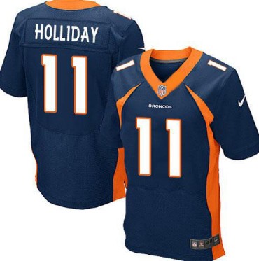 Nike Denver Broncos #11 Trindon Holliday 2013 Blue Elite Jersey 