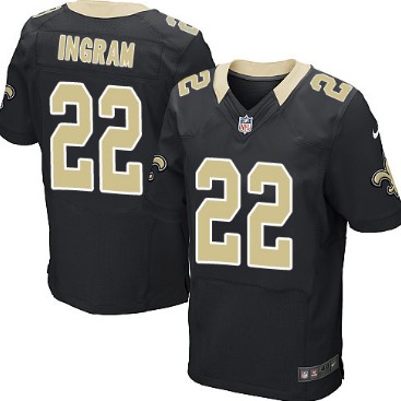 Nike New Orleans Saints #22 Mark Ingram Black Elite Jersey 