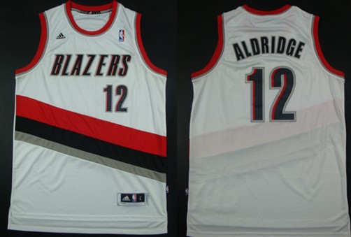 Portland Trail Blazers #12 LaMarcus Aldridge Revolution 30 Swingman White Jersey 