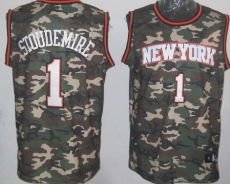 New York Knicks #1 Amare Stoudemire Camo Fashion Jersey