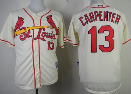 St. Louis Cardinals #13 Matt Carpenter Cream Jersey 