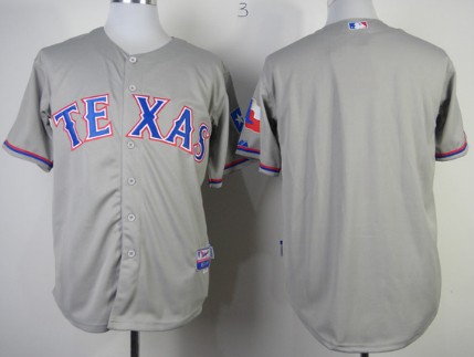 Texas Rangers Blank 2014 Gray Jersey 