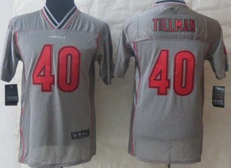 Nike Arizona Cardinals #40 Pat Tillman 2013 Gray Vapor Kids Jersey 