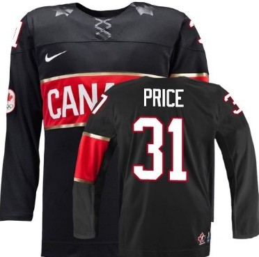 2014 Olympics Canada #31 Carey Price Black Jersey 