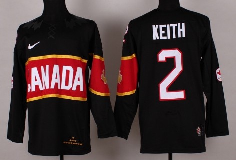 2014 Olympics Canada #2 Duncan Keith Black Jersey 