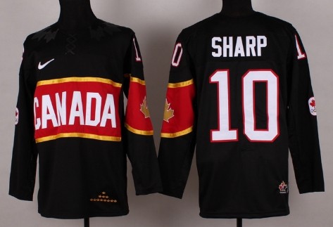 2014 Olympics Canada #10 Patrick Sharp Black Jersey