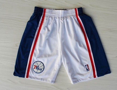 Philadelphia 76ers White Throwback Short