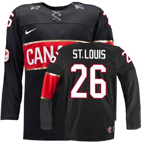 2014 Olympics Canada #26 Martin St. Louis Black Jersey