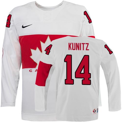 2014 Olympics Canada #14 Chris Kunitz White Jersey 