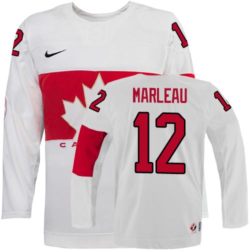 2014 Olympics Canada #12 Patrick Marleau White Jersey 