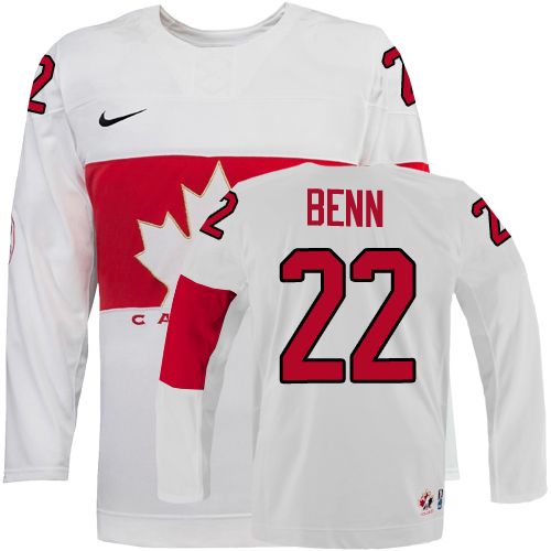 2014 Olympics Canada #22 Jamie Benn White Jersey 