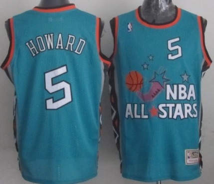 NBA 1996 All-Star #5 Juwan Howard Green Swingman Throwback Jersey 