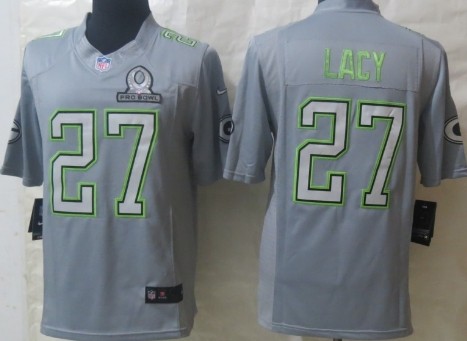 Nike Green Bay Packers #27 Eddie Lacy 2014 Pro Bowl Gray Jersey 