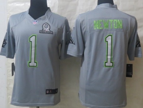 Nike Carolina Panthers #1 Cam Newton 2014 Pro Bowl Gray Jersey