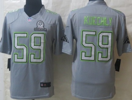 Nike Carolina Panthers #59 Luke Kuechly 2014 Pro Bowl Gray Jersey