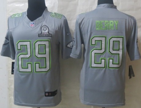 Nike Kansas City Chiefs #29 Eric Berry 2014 Pro Bowl Gray Jersey