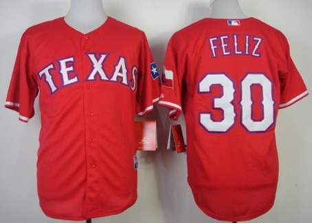 Texas Rangers #30 Neftali Feliz 2014 Red Jersey 