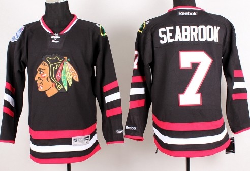 Chicago Blackhawks #7 Brent Seabrook 2014 Stadium Series Black Jersey