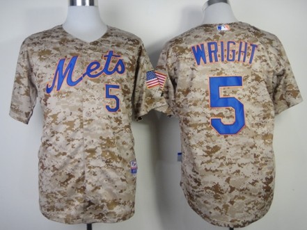 New York Mets #5 David Wright 2014 Camo Jersey 