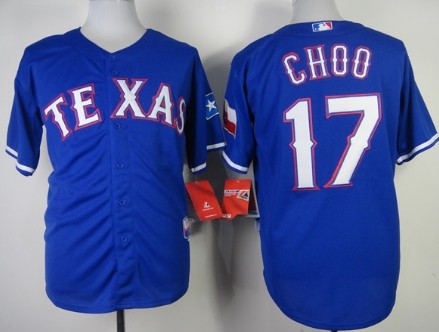 Texas Rangers #17 Shin-Soo Choo 2014 Blue Jersey 