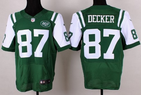 Nike New York Jets #87 Eric Decker Green Elite Jersey 