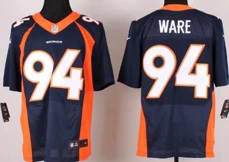 Nike Denver Broncos #94 DeMarcus Ware 2013 Blue Elite Jersey 