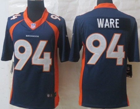 Nike Denver Broncos #94 DeMarcus Ware 2013 Blue Limited Jersey 