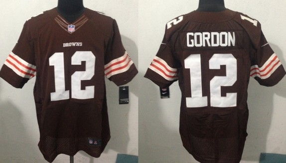 Nike Cleveland Browns #12 Josh Gordon Brown Elite Jersey 