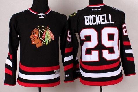 Chicago Blackhawks #29 Bryan Bickell 2014 Stadium Series Black Kids Jersey 