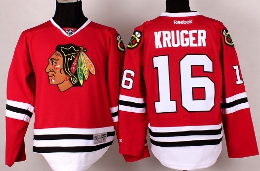 Chicago Blackhawks #16 Marcus Kruger Red Jersey 