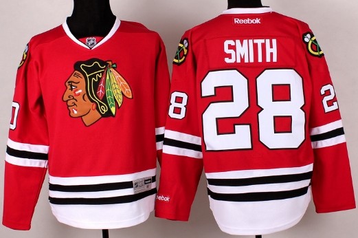 Chicago Blackhawks #28 Ben Smith Red Jersey 