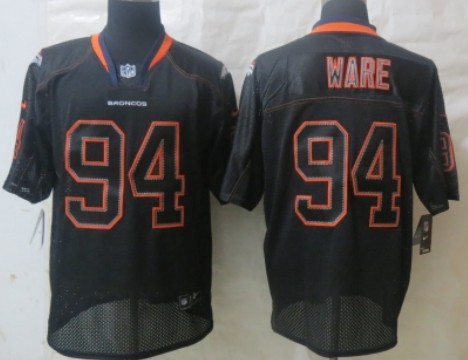 Nike Denver Broncos #94 DeMarcus Ware Lights Out Black Elite Jersey