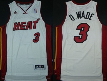 Miami Heat #3 D.Wade Revolution 30 Swingman White Jersey